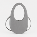 Bag Stige Gray Oval Cutout Handle Shoulder Bag