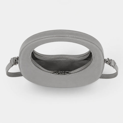 Bag Stige Gray Oval Cutout Handle Shoulder Bag