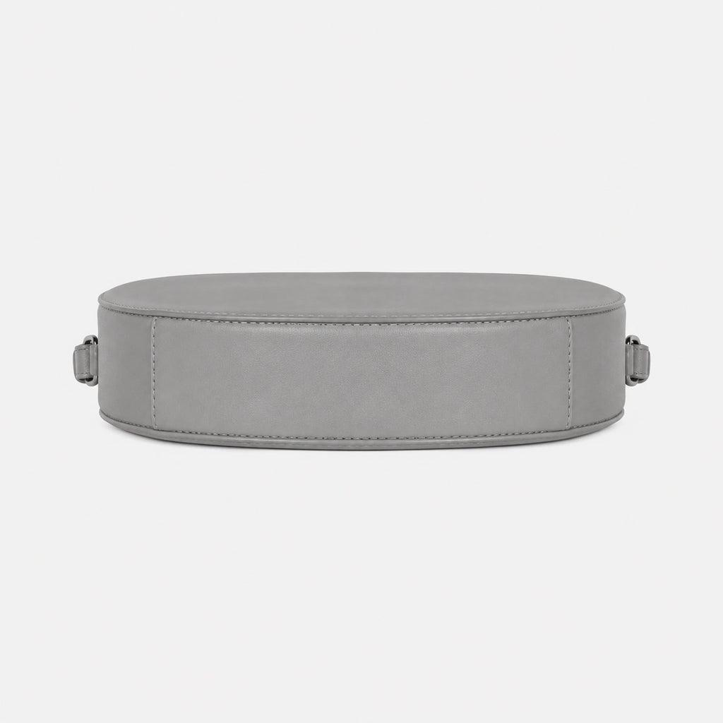 Bag Stige Gray Oval Cutout Handle Shoulder Bag