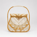 Bag Stige Natural Beige Woven Wicker Top Handle Handbag